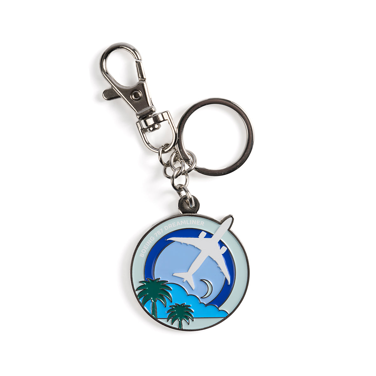 Skyward keychain, featuring the iconic Boeing 787 Dreamliner in a roundel design.