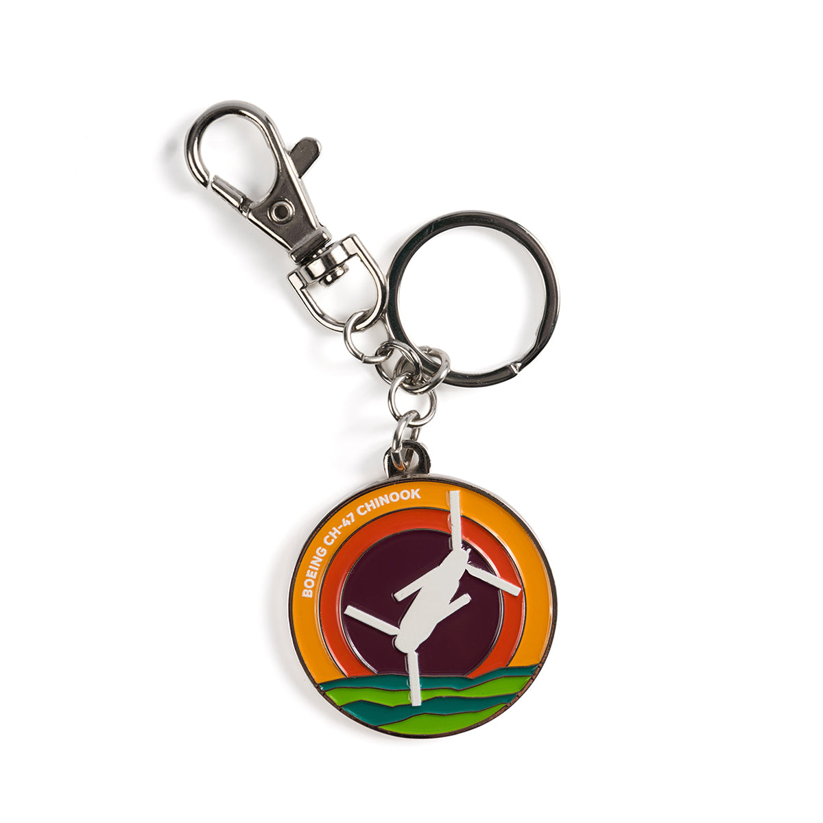  Skyward keychain, featuring the iconic Boeing CH-47 Chinook in a roundel design. 