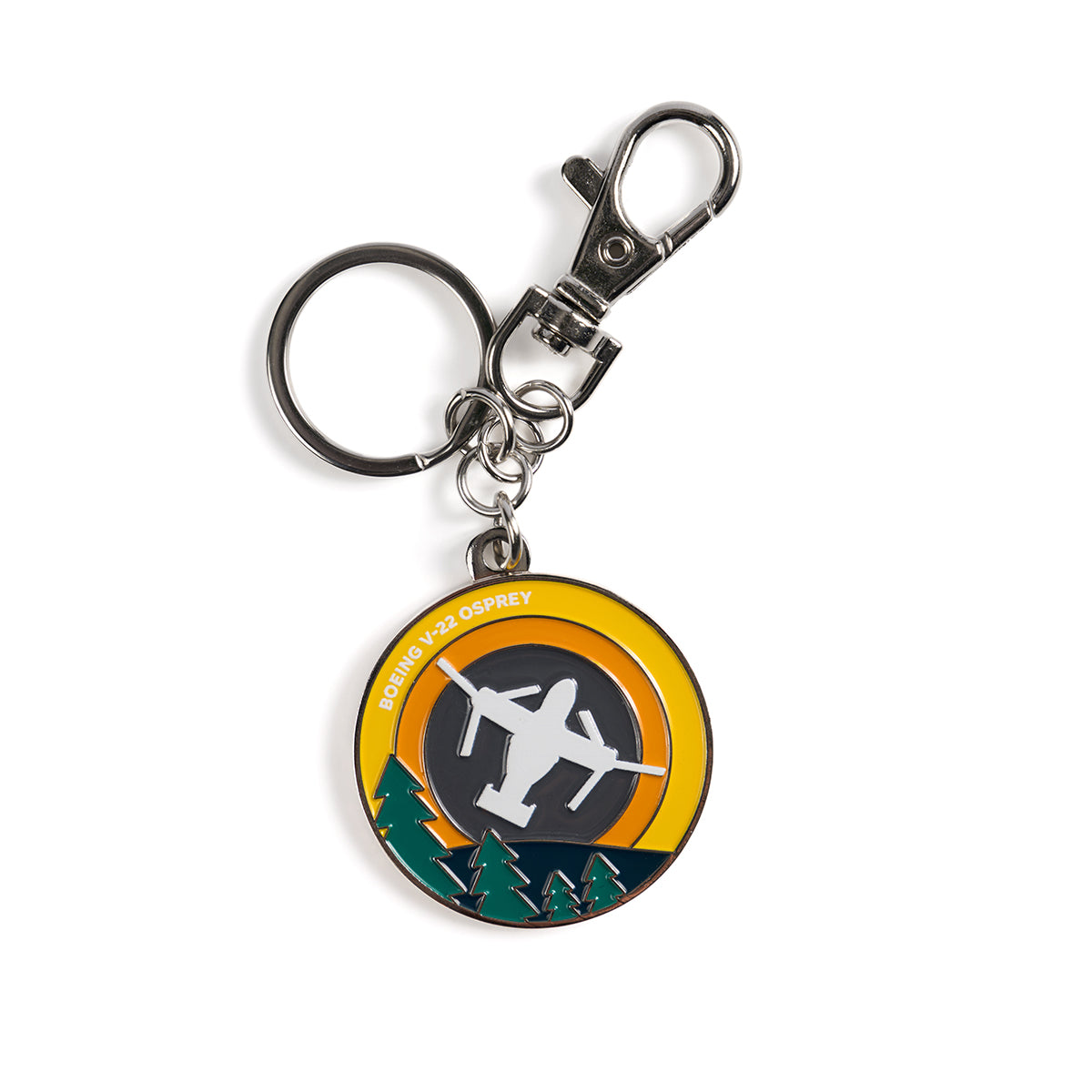 Skyward keychain, featuring the iconic Boeing V-22 Osprey in a roundel design.