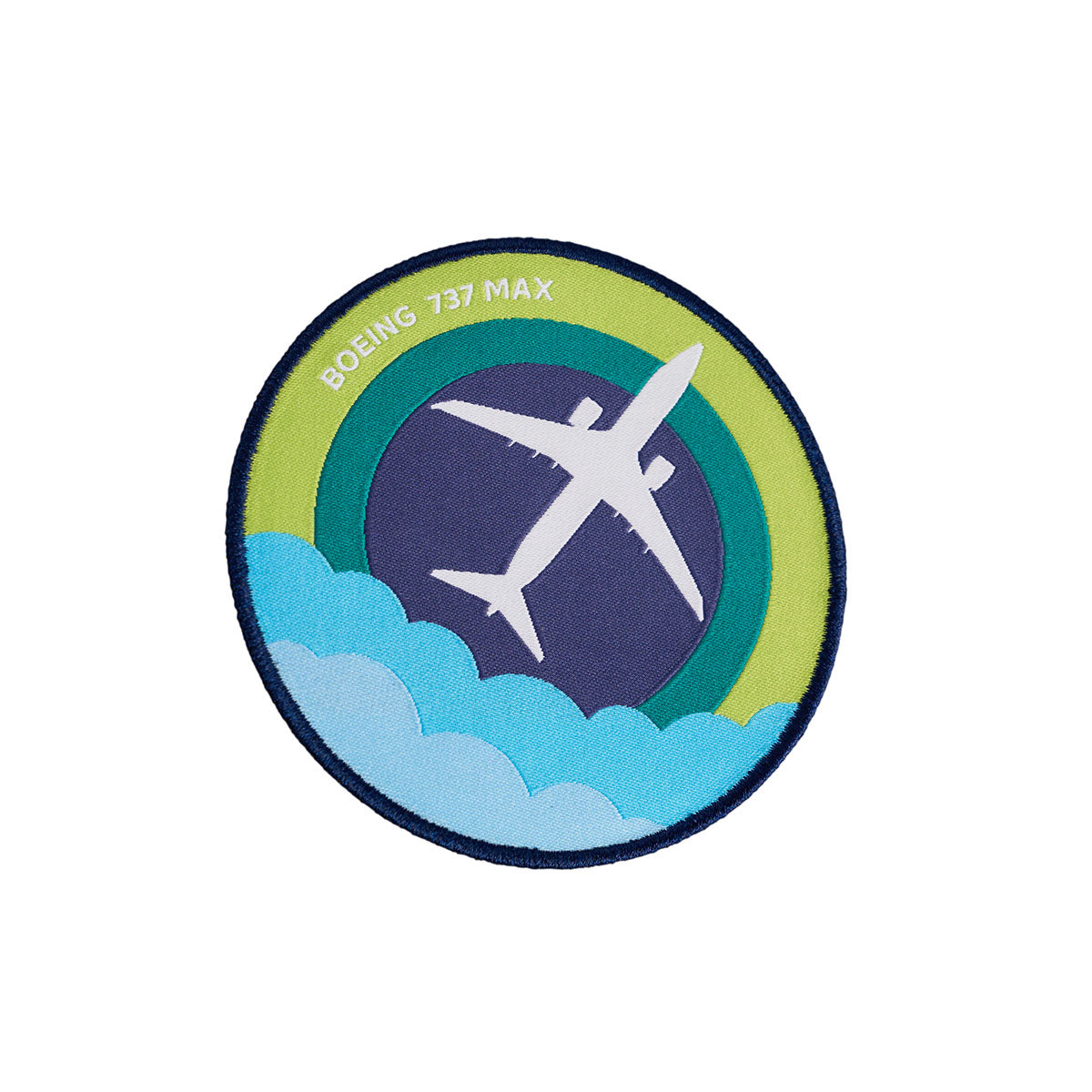 Skyward patch, featuring the iconic Boeing 737 MAX embroidered in a roundel design.
